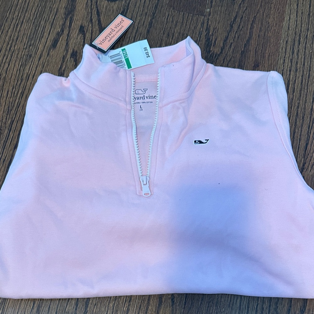 Vineyard Vines Light Pink Half-Zip Top